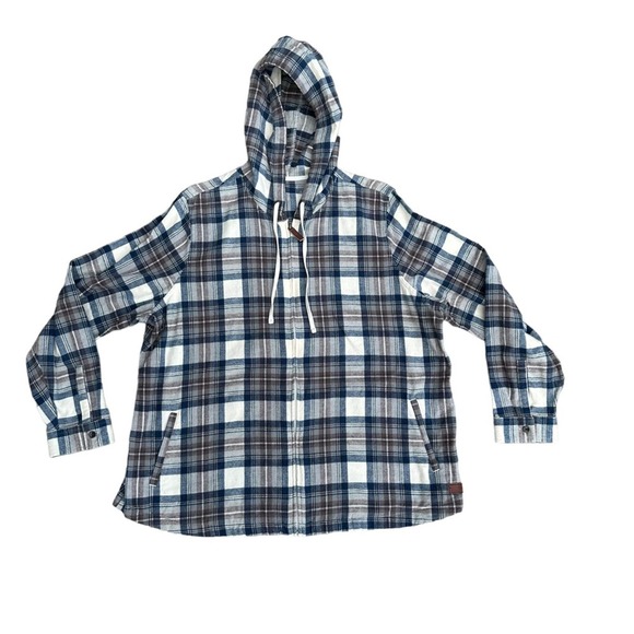 L.L.Bean Flannel Hoodie Men Outdoor Jacket Sweatshirt Pockets Zip Ip Extra Large - Picture 1 of 12